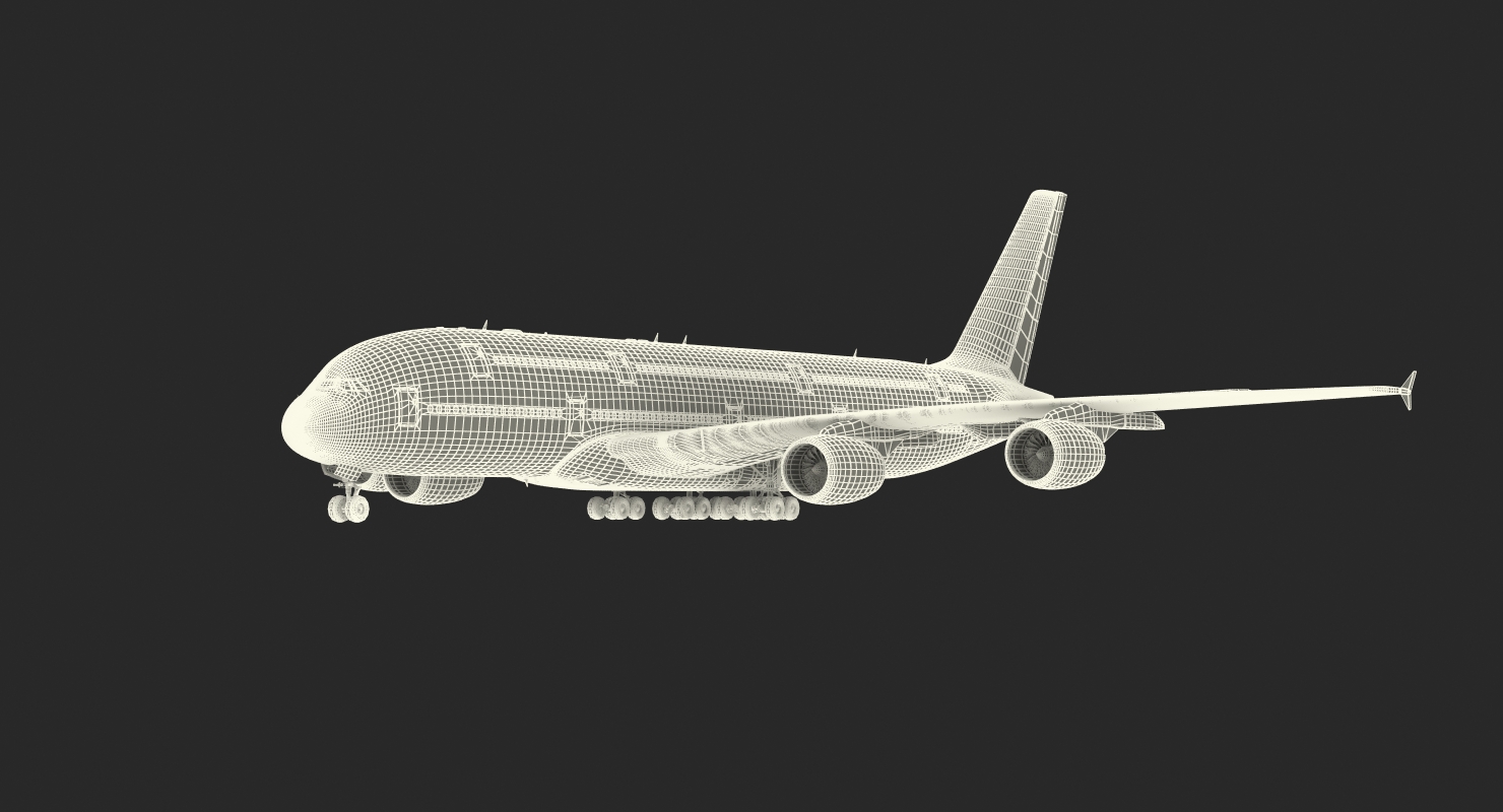 Airbus A380 1000 Air France 3D